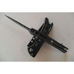 Petit Couteau Pliant Lame Acier 7 Cm Manche Acier Gravé 9 Cm Chasse Pêche Bivouac