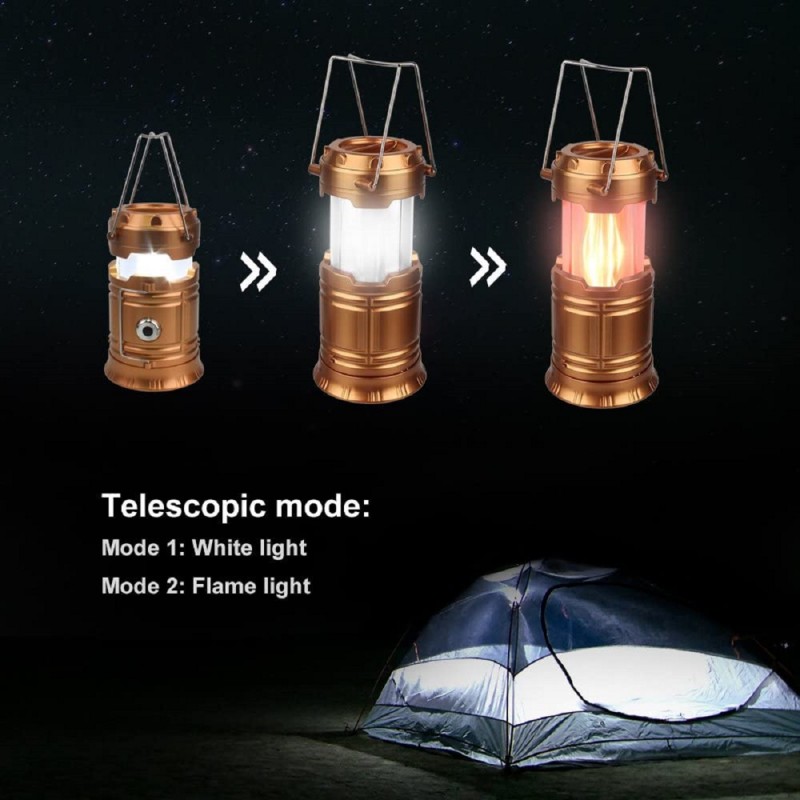 TD® Lampe Lanterne de camping Portable LED- Randonnée Veilleuse Lampe de poche Pliable de plein