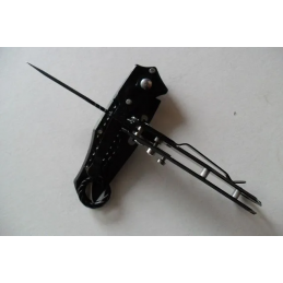 Petit Couteau Pliant De Poche Lame Acier 7 Cm Manche Acier Anneau 9,5 Cm Chasse Pêche Bivouac