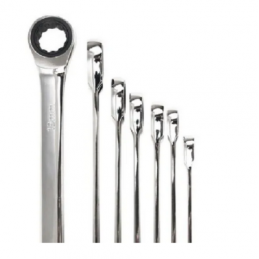 Jeu de 7 Clés Mixte Cliquet de 10 à 19 mm Chrome Vanadium