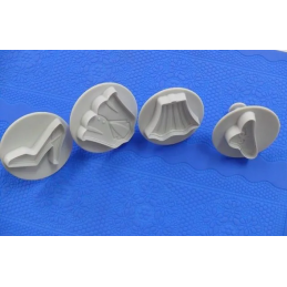 4 Emporte Pieces Décor Garde Robe Fille Patisserie Gateau Cupcakes Cake Sablé