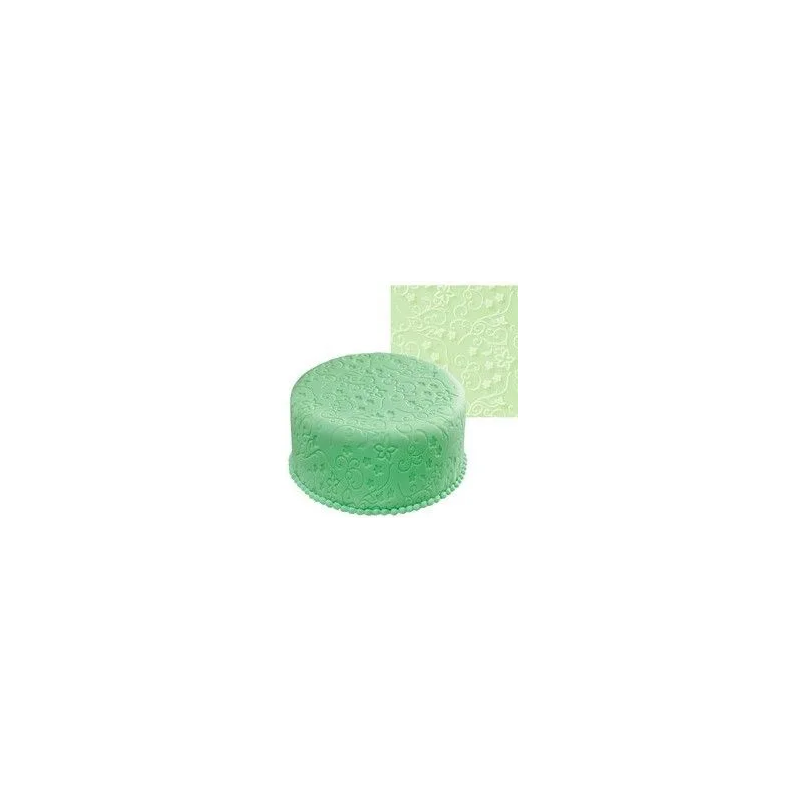 Grand Tapis À Relief Silicone Thème "Vigne" Pour Pate À Sucre & D'amande 50 X 50