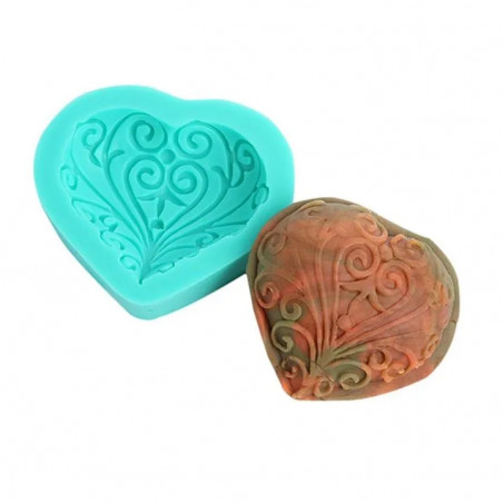 Moule Gâteaux En Silicone Forme Coeur Pour Pate À Sucre & D'amande Cake Design