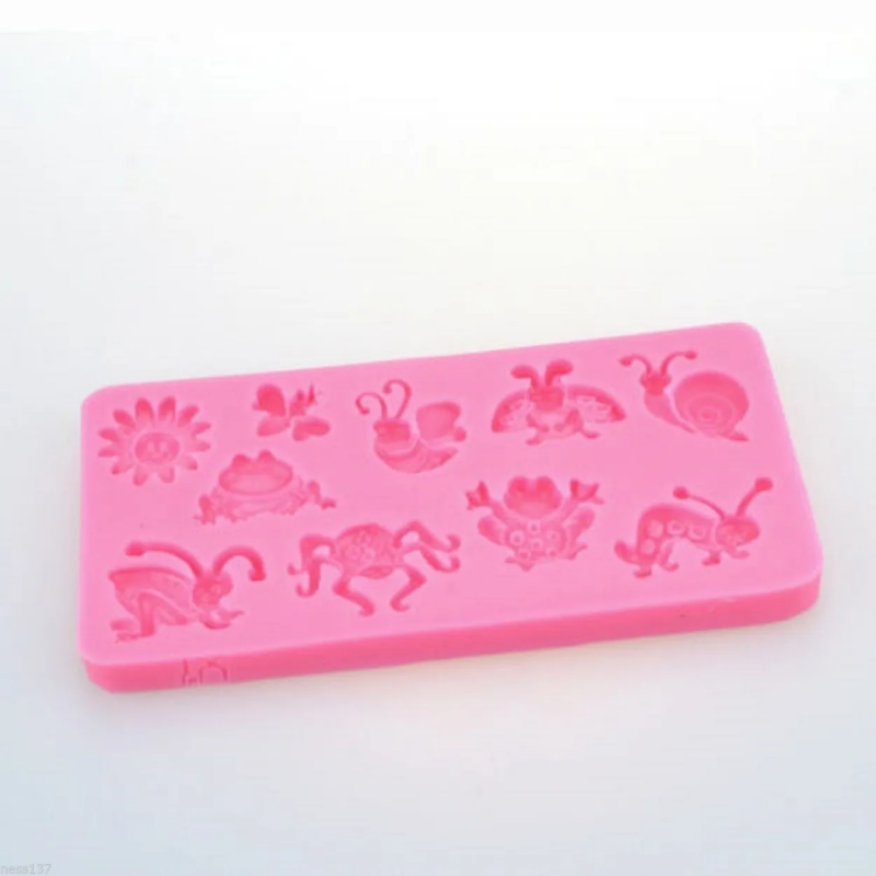 Moule Gâteaux En Silicone Insectes Pour Pate À Sucre & D'amande Cake Design