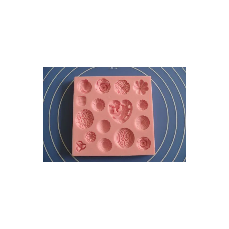 Moule Gâteaux en Silicone Multi Roses Pour Pate à Sucre & d'Amande Cake Design