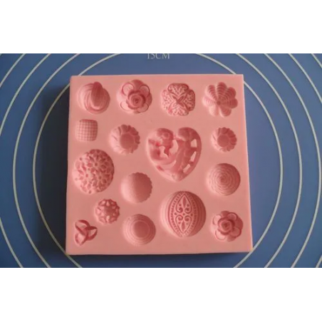 Moule Gâteaux en Silicone Multi Roses Pour Pate à Sucre & d'Amande Cake Design