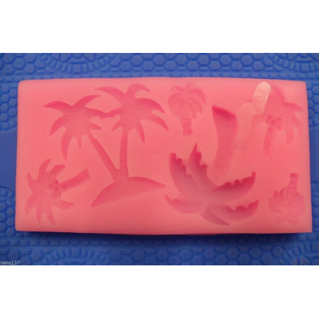 Moule Silicone Décors Palmiers Pate À Sucre & D'Amande Cake Design