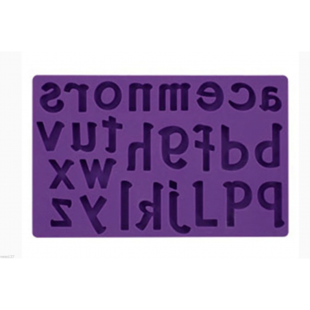 Plaque En Silicone À Modelage Alphabet Pate À Sucre & D'amande Cake Design