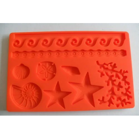 Plaque en Silicone à Modelage Multi Formes Pour Pate à Sucre & d'Amande Gâteaux Cake Design