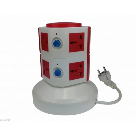 Tour Multiprises 110/230V / 7 Prises + 2 Ports USB 2500W