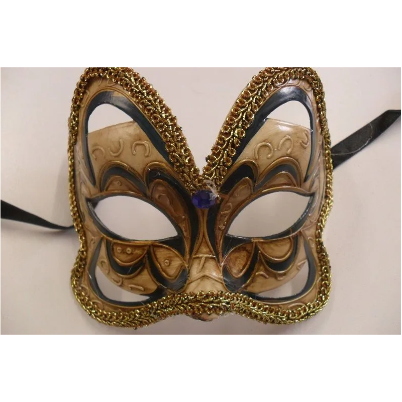 Masque Style Venitien Colombine Deco Pierres Soiree Fete Carnaval