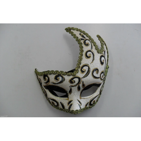 Masque Style Venitien Loup Colombine Cygne Musica Pointes Harmonie