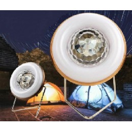Lampe Solaire Led Rotative Rechargeable Eclairage Laser 30 Led DJ Fete Camping
