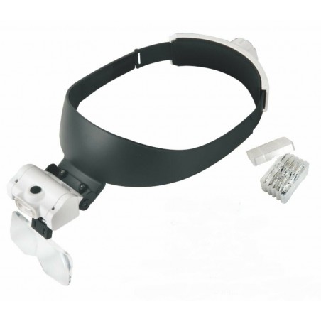 Loupe Frontale LED Orientable 5 Lentilles Remplaçable Bijoutier Lecture Dentiste