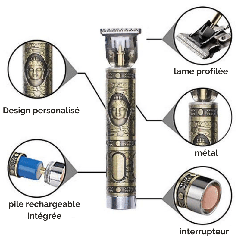 Tondeuse Électrique Cheveux & Barbe Rechargeable Sans Fil De 0 à 4 mm