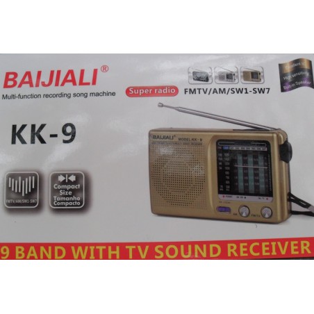 Poste Radio Style Retro 9 Band FMTV/AM/SW1-SW7 à Piles