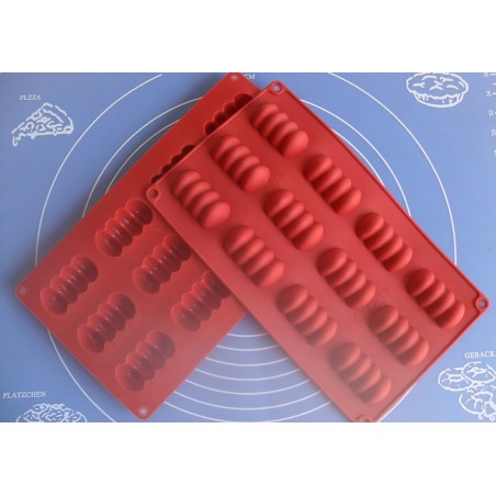 MOULE SILICONE 12 PETITS FOURS / CYLINDRES 28,5 X 17 CM