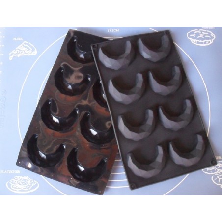 Moule Silicone Souple Lune / 8 Petits Tcharek / Cornes De Gazelles / Oriental
