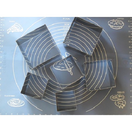 Lot de 6 Cercles à Entremets Carrés Inox Patisserie Gateaux De 6 à 11 cm