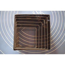 Lot de 6 Cercles à Entremets Carrés Inox Patisserie Gateaux De 6 à 11 cm