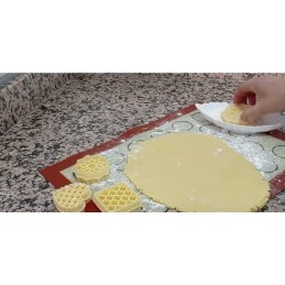4 EMPORTES PIÈCE "ZELIDJ" V DOUBLES FACES FONDANT CAKE SABLÉ GÂTEAU ORIENTAL