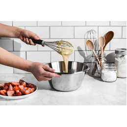 FOUET DE CUISINE PROFESSIONNEL 16 FILS MANCHE BOIS 40 Cm