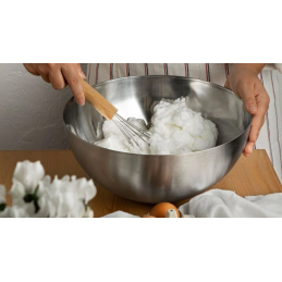 FOUET DE CUISINE À BLANCS PRO 50 CM AVEC POMME LARGE