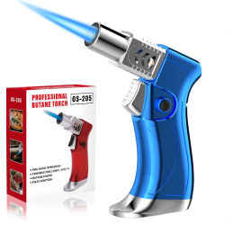 PROFESSIONNEL CHALUMEAU CUISINE RECHARGEABLE, TORCHE, BRIQUET, FLAMME RÉGLABLE, CUISSON, CAMPING, SOUDURE