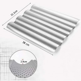 PLAQUE DE CUISSON POUR 4 BAGUETTES 38 X 33 CM