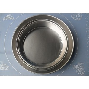Serie 3 Moules Aluminium Ronds Gâteaux Pâtisserie Pizza / Ø 20, 24, 26