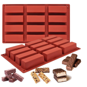 Moule Silicone Souple 12 Petits Fours / Rectangles / 29 X 17 Cm