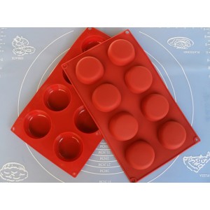 Moule Silicone Souple 8 Petits Fours / Ronds / 29 X 17 Cm