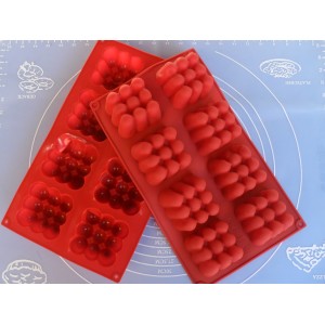 Moule Silicone Souple 8 Petits Fours / Cubes Bulles / 29 X 17 Cm