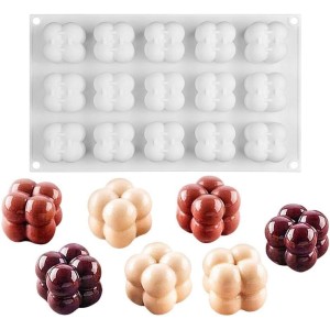 Moule Silicone Souple 15 Petits Fours / Globes / Sphères / Bougies